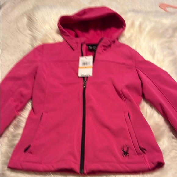 Spyder Vibrant Pink Hooded Jacket - Picture 5 of 6